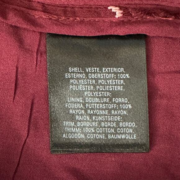 Moulinette Soeurs Anthropologie Dress Womens 6P Burgundy Ariana Lace Cocktail - Picture 7 of 9